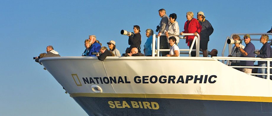 Aussicht vom Beobachtungsposten am Bug der National Geographic Sea Bird