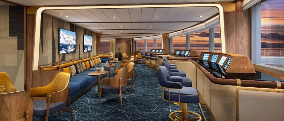 Lounge an Bord der Seabourn Pursuit