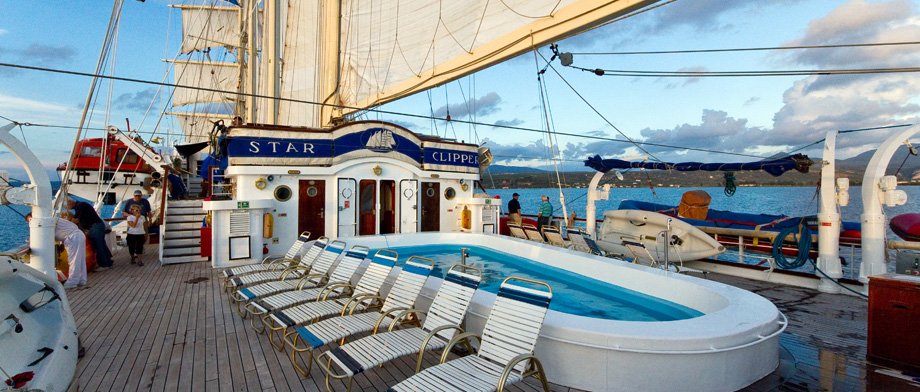 Pool mit Meerwasser bei Star Clippers