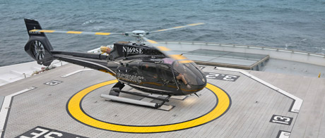 Helikopter auf der Scenic Eclipse