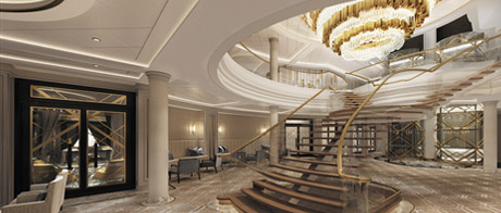 Große Treppe auf der Regent Seven Seas Splendor